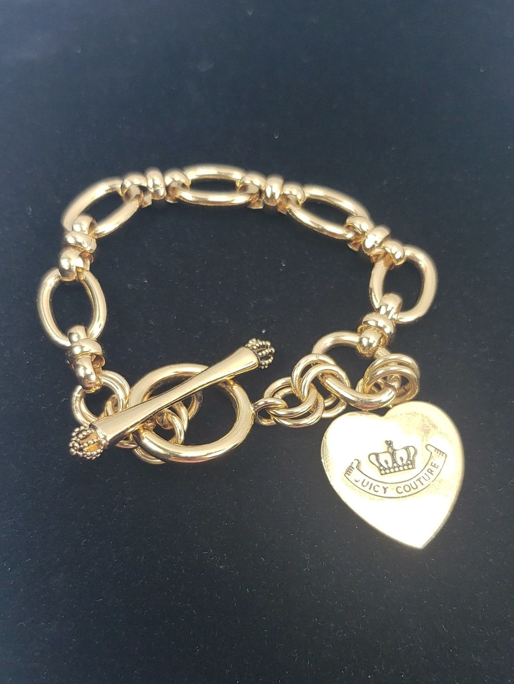 Juicy Couture Gold Tone Heart Bracelet